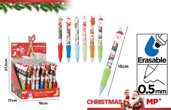 Bolígrafo Borrable Decorado Navideño