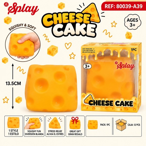 Squishy Bloque de Queso Grande