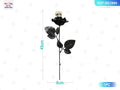Rosa Negra de Halloween con Calavera