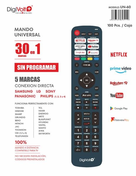 Mando Universal 30 en 1 UN-60