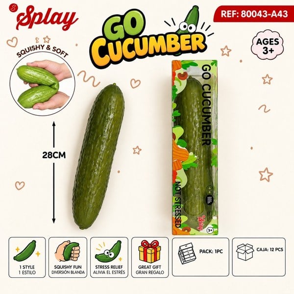 SQUISHY PEPINO GRANDE Juguete Antiestrés
