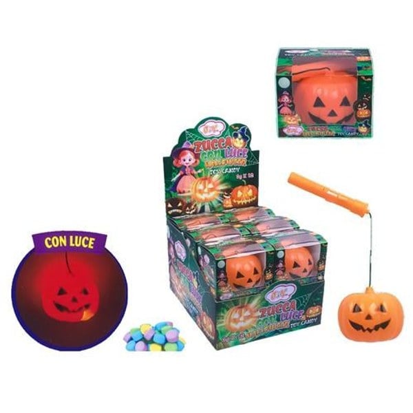 Calabaza Luz Halloween C/12 Unidades