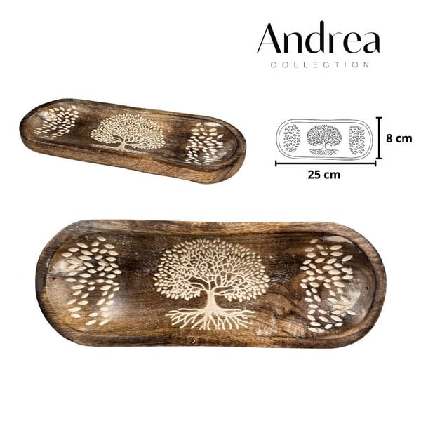 Soporte Incienso de Madera con Diseño Árbol de la Vida