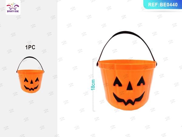 Cubo de Calabaza Halloween 1 Pieza