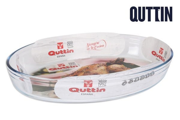 Fuente Vidrio Oval Quttin 39x27cm