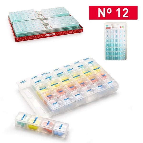 PASTILLERO Nº12 SEMANAL EXTRAÍBLE BLISTER