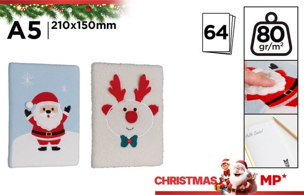 Cuaderno de Pelo A5 Navideño