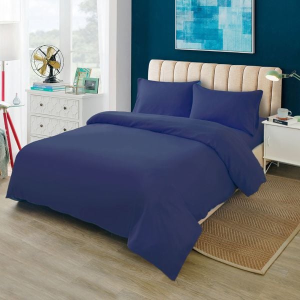 Juego de Funda Nórdica 150cm Azul Marino