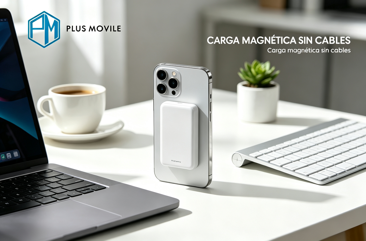 Batería Portátil Magnética Plus Movile 5000mAh | Carga Inalámbrica Magnética