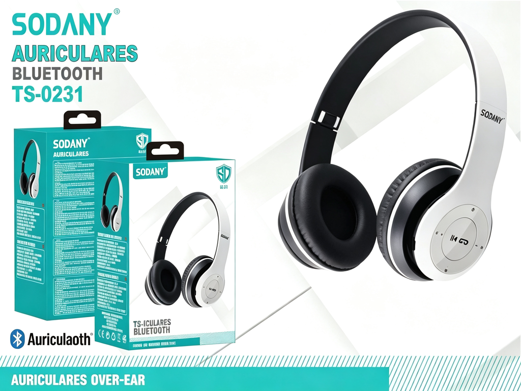 SODANY TS-0230 Bluetooth-Kopfhörer | kabellos Over-Ear | Schwarz