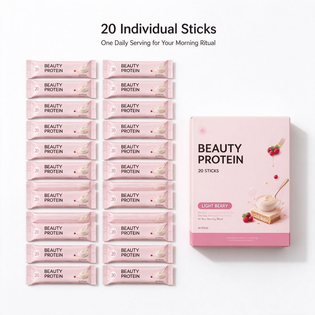 The Beauty Protein for GLP-1 Users – 15g Clear Protein + Collagen & Biotin for Hair & Skin* – Light Berry, 20 Sticks