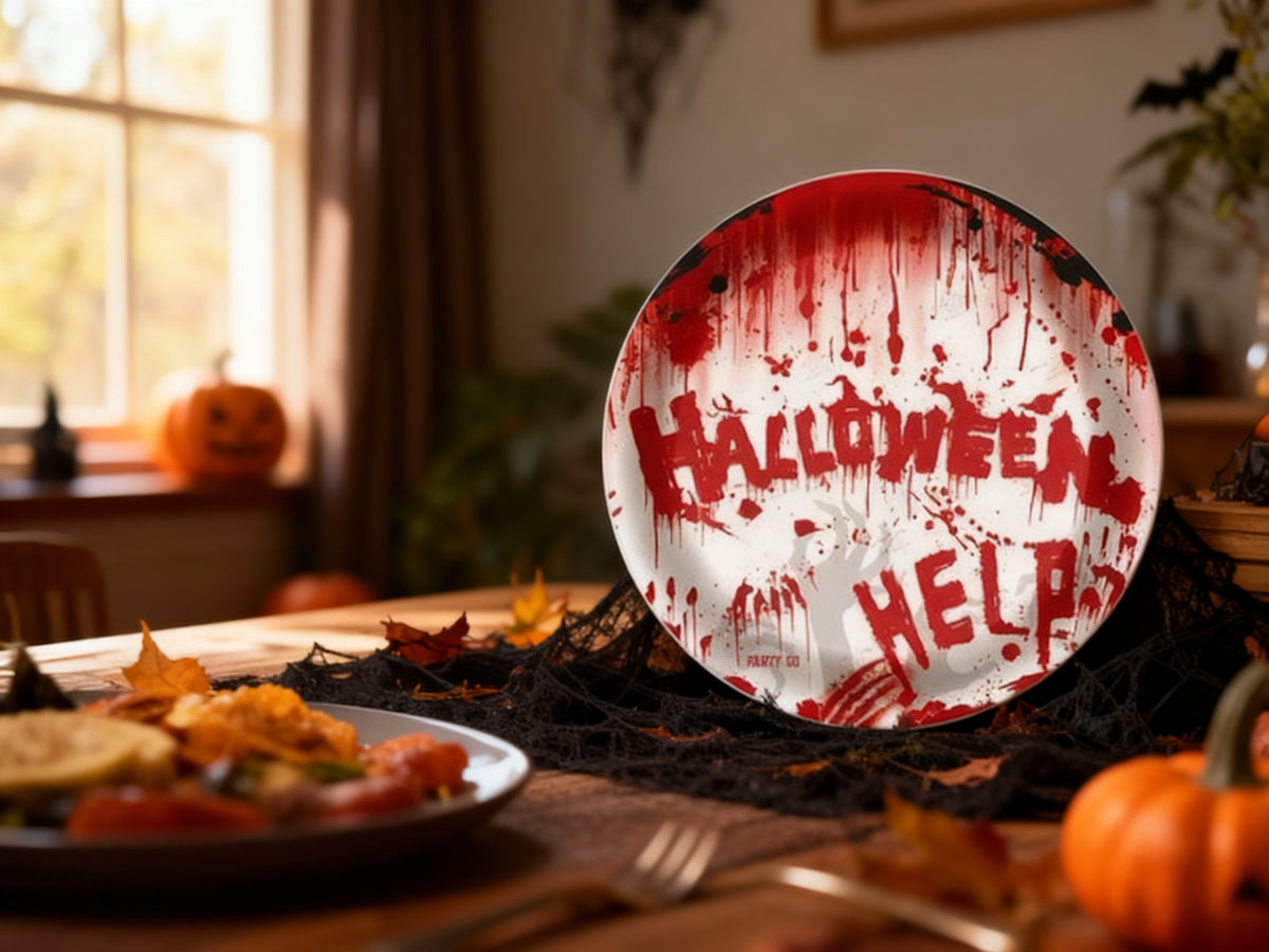 Platos de papel Halloween 18cm (8 uds)