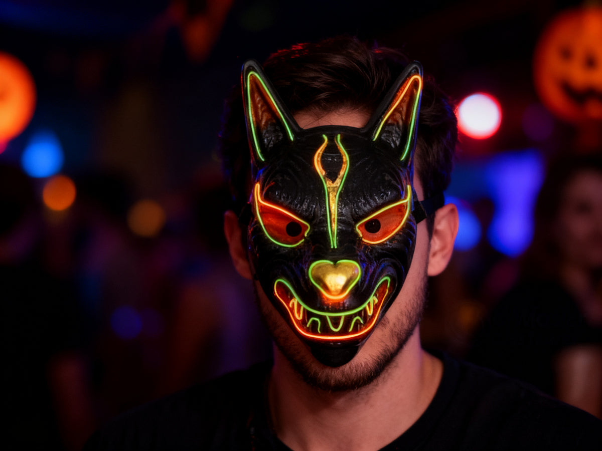 Mascarilla de Luz Fría para Halloween 1pc