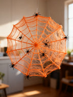 Decoración de Halloween: Red de Araña Naranja