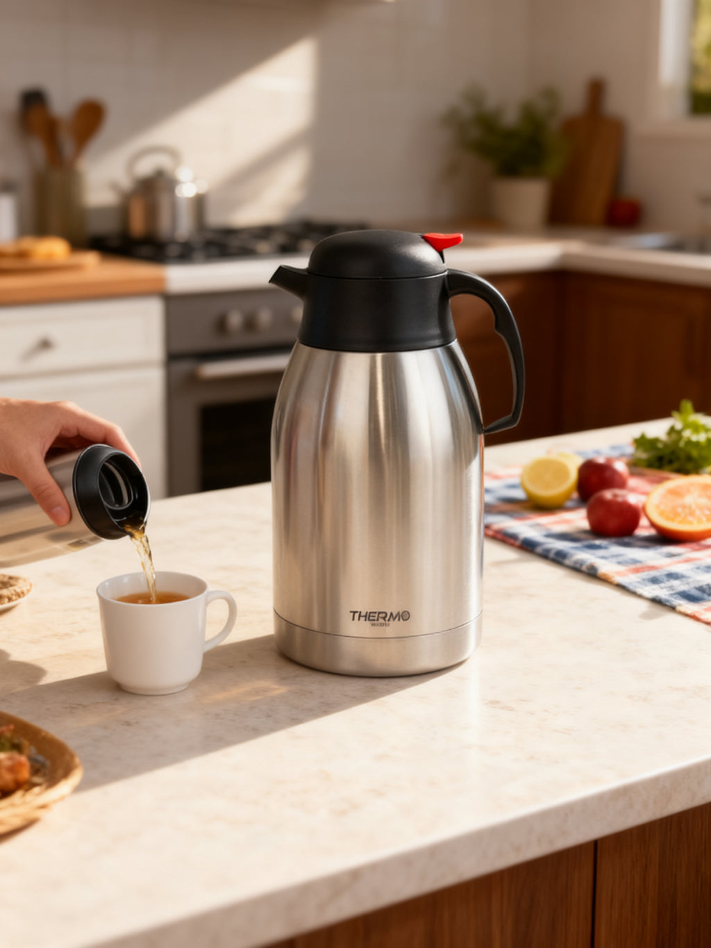 Jarra Termo Inox 2L con Pulsador Thermosport