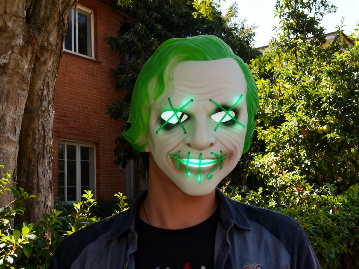 Mascarilla de Luz Fría para Halloween 1 Pieza