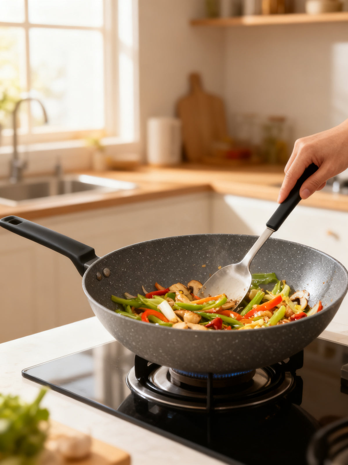 WOK LOKI 28 CM EFECTO GRANITO