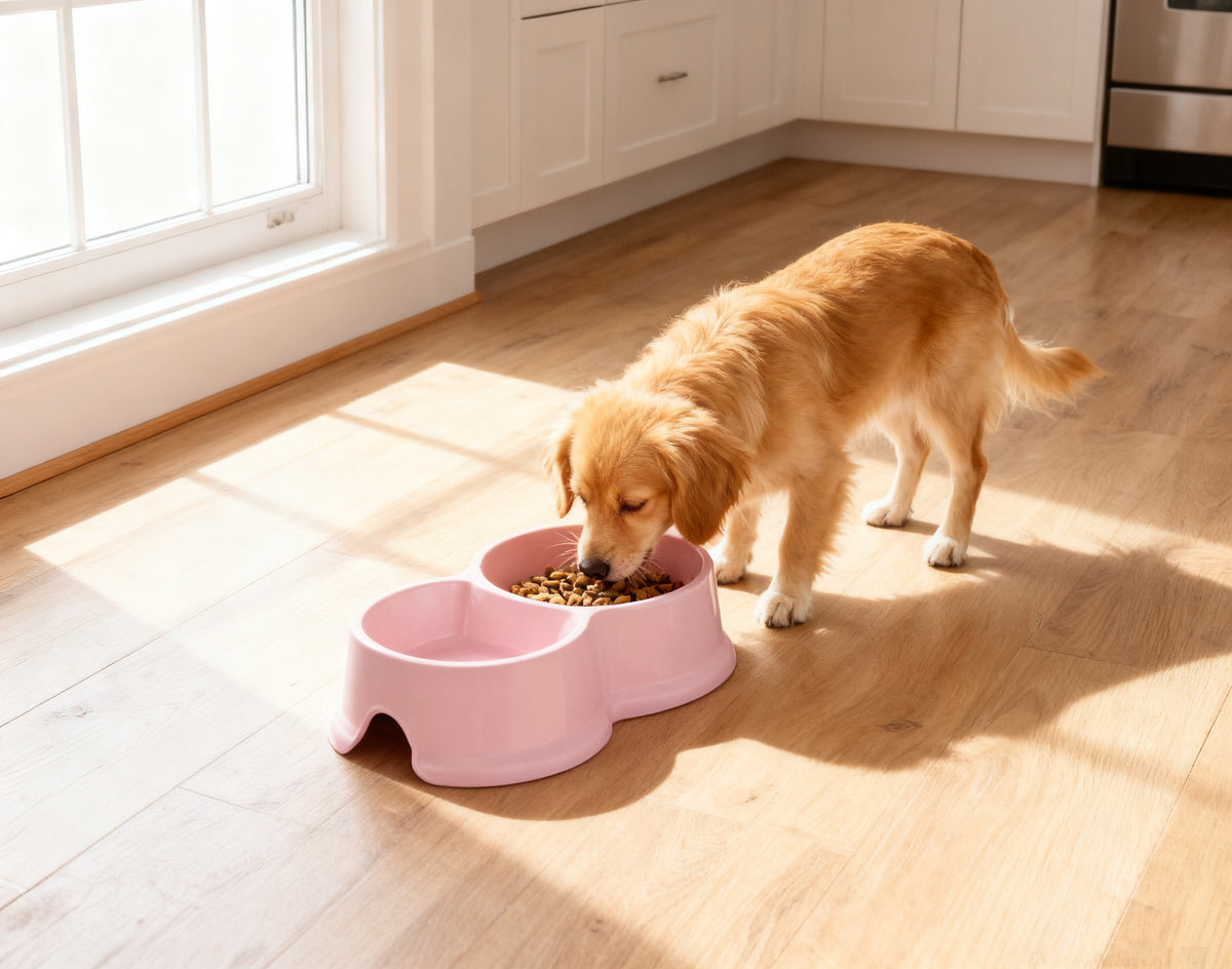 Comedero Doble para Mascotas 0,3+0,65L