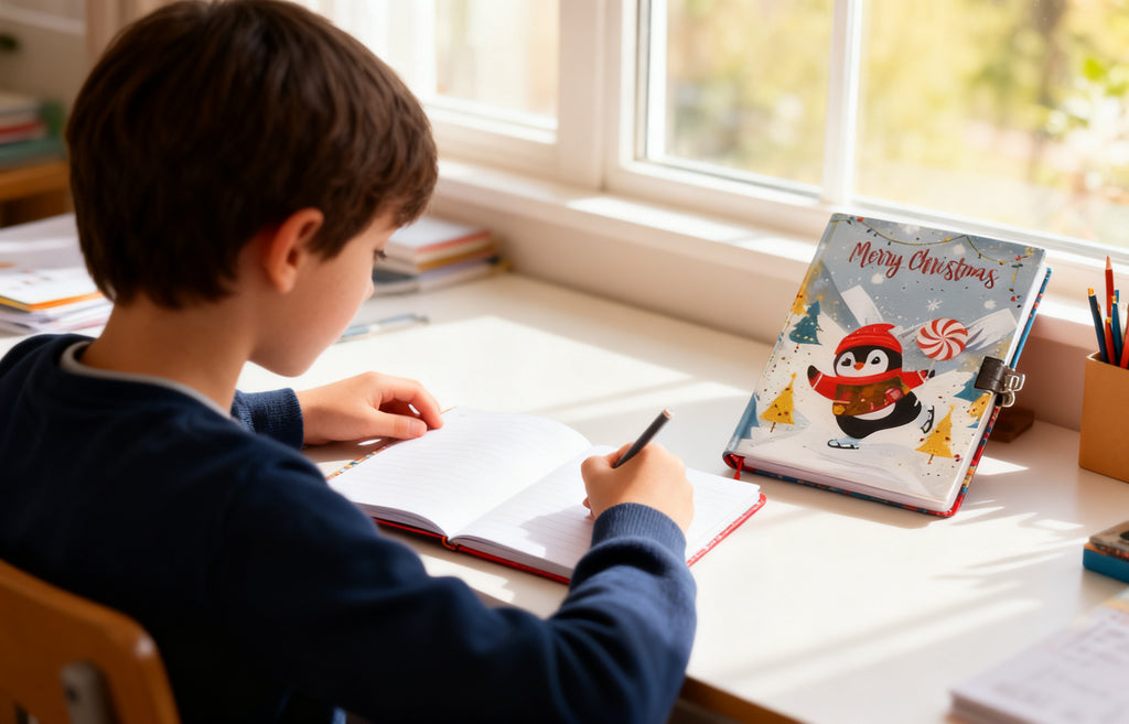 Cuaderno Secreto con Candado Navideño