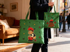 BOLSA DE TELA TOTE CAGANER NAVIDEÑA