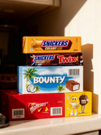 LOTE 4+2 TWIX SNICKER CREAM M&M MALTESER BOUNTY