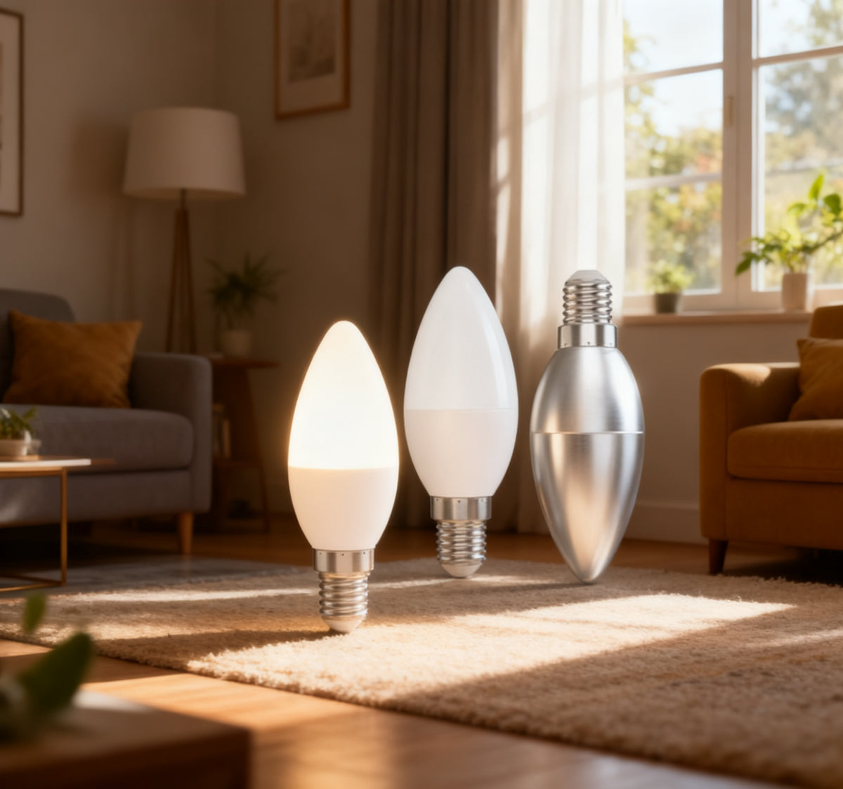 Bombilla LED C37 E14 9W Luz Natural Pack 2