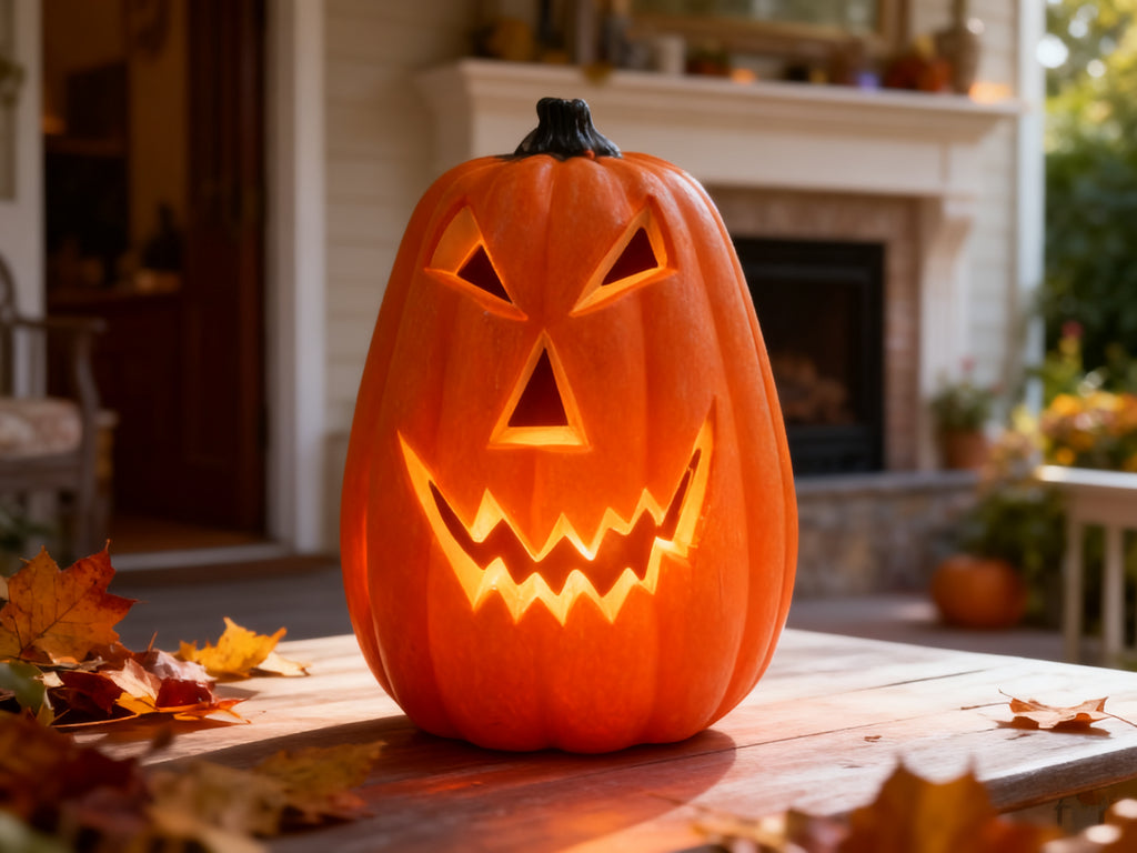 Adorno de Calabaza con Luz para Halloween