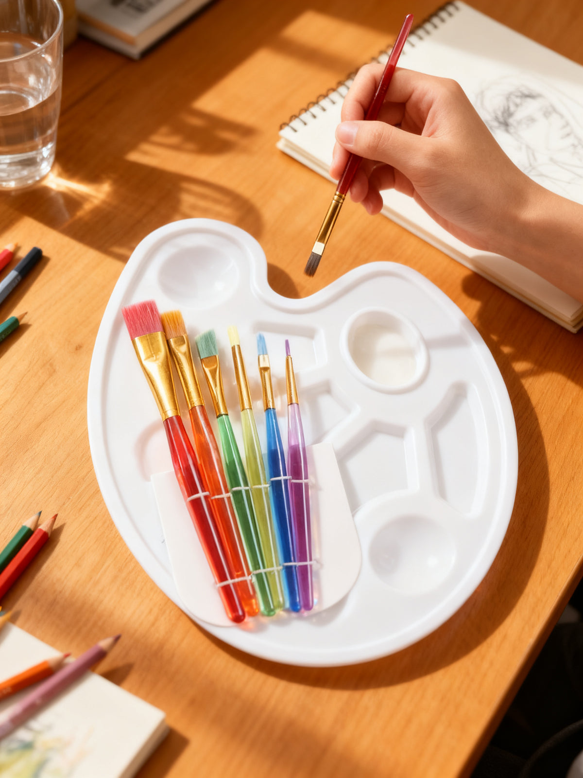 SET PINCELES CON PALETA