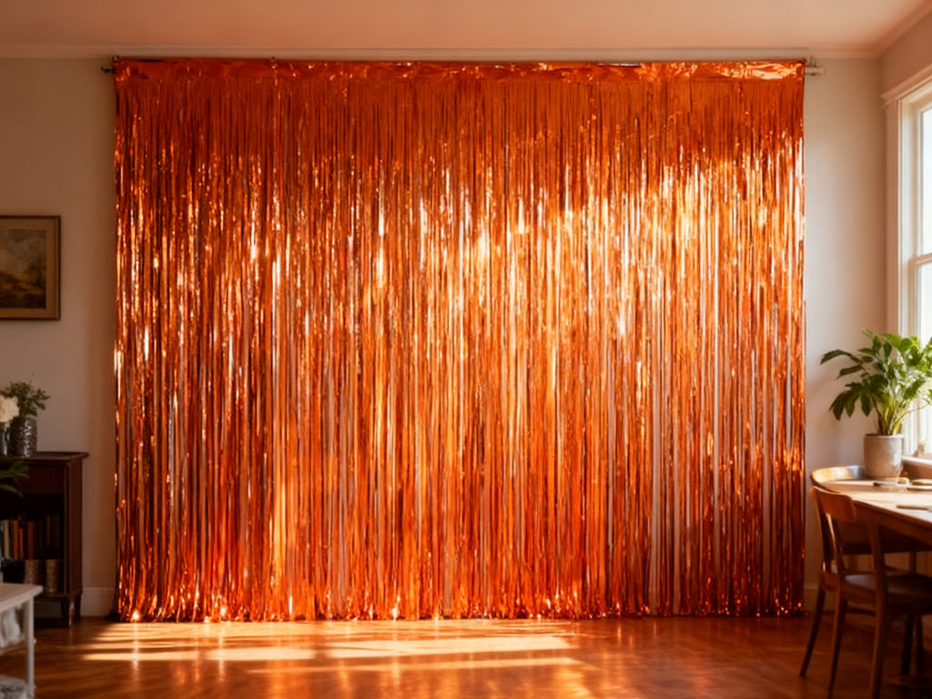 Cortina de Lágrimas Naranja Halloween 1x2m