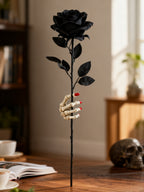 Flor Artificial Halloween con Mano de Esqueleto