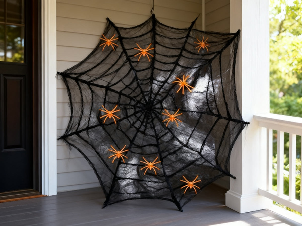 Decoración Halloween 80g con 8 Arañas