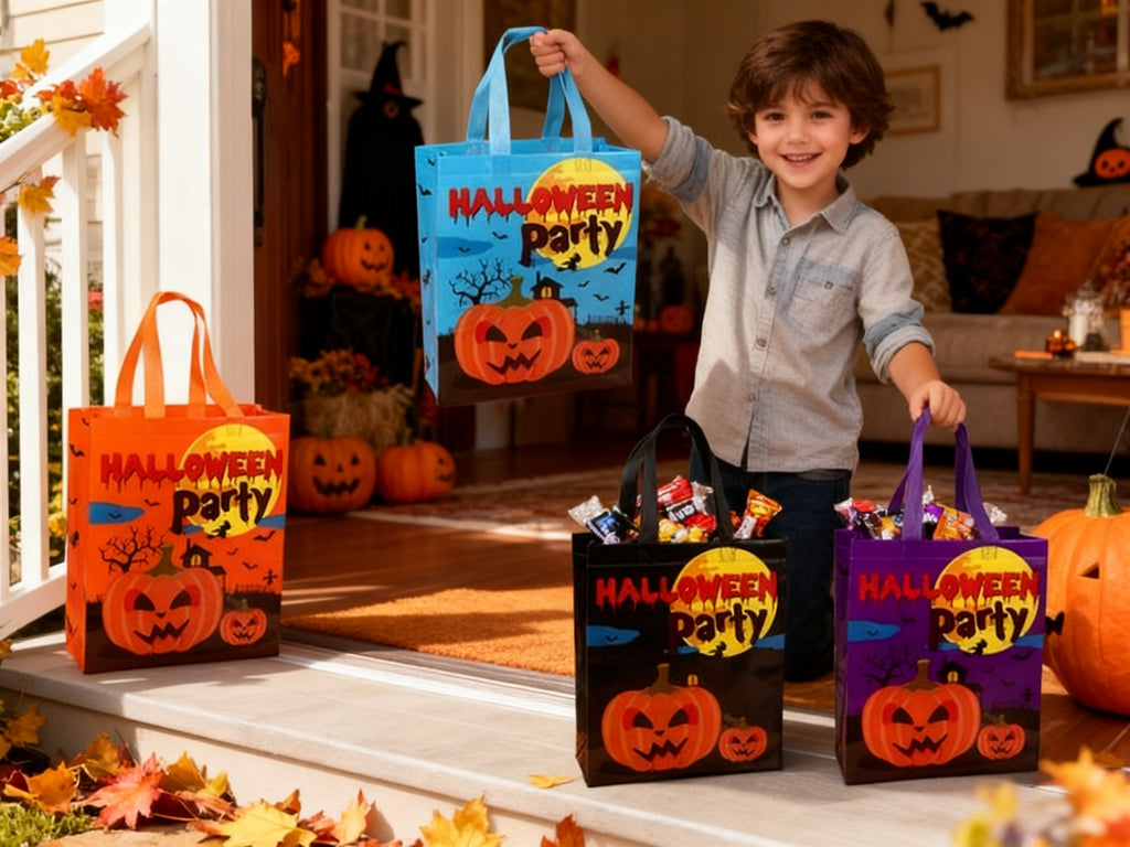 Bolsa de Tela No Tejida Laminada para Halloween 1 Unidad