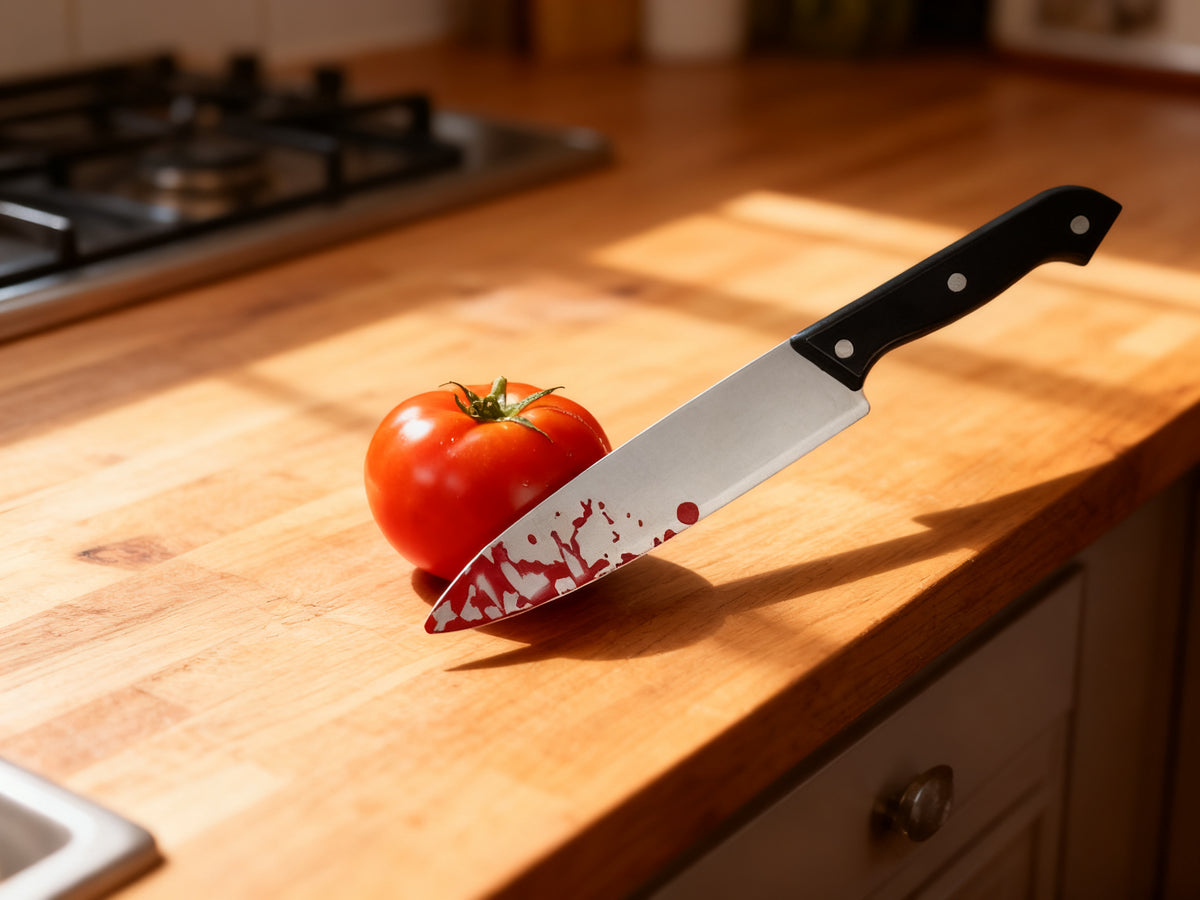 Daga de plástico con sangre para Halloween 1pc