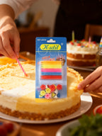 20 Velas Cumpleaños Colores con Soporte