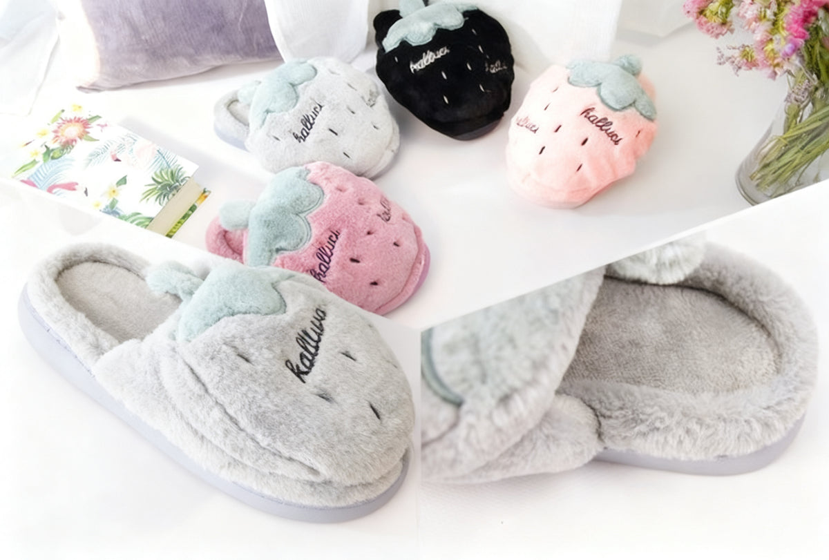 Zapatillas de Peluche Fresa ST5897