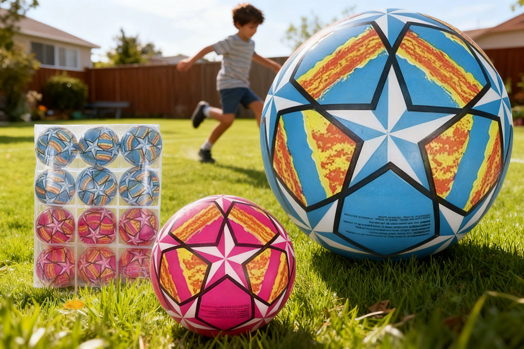 Balón Plástico Decorado Estrella Multicolor 22 cm