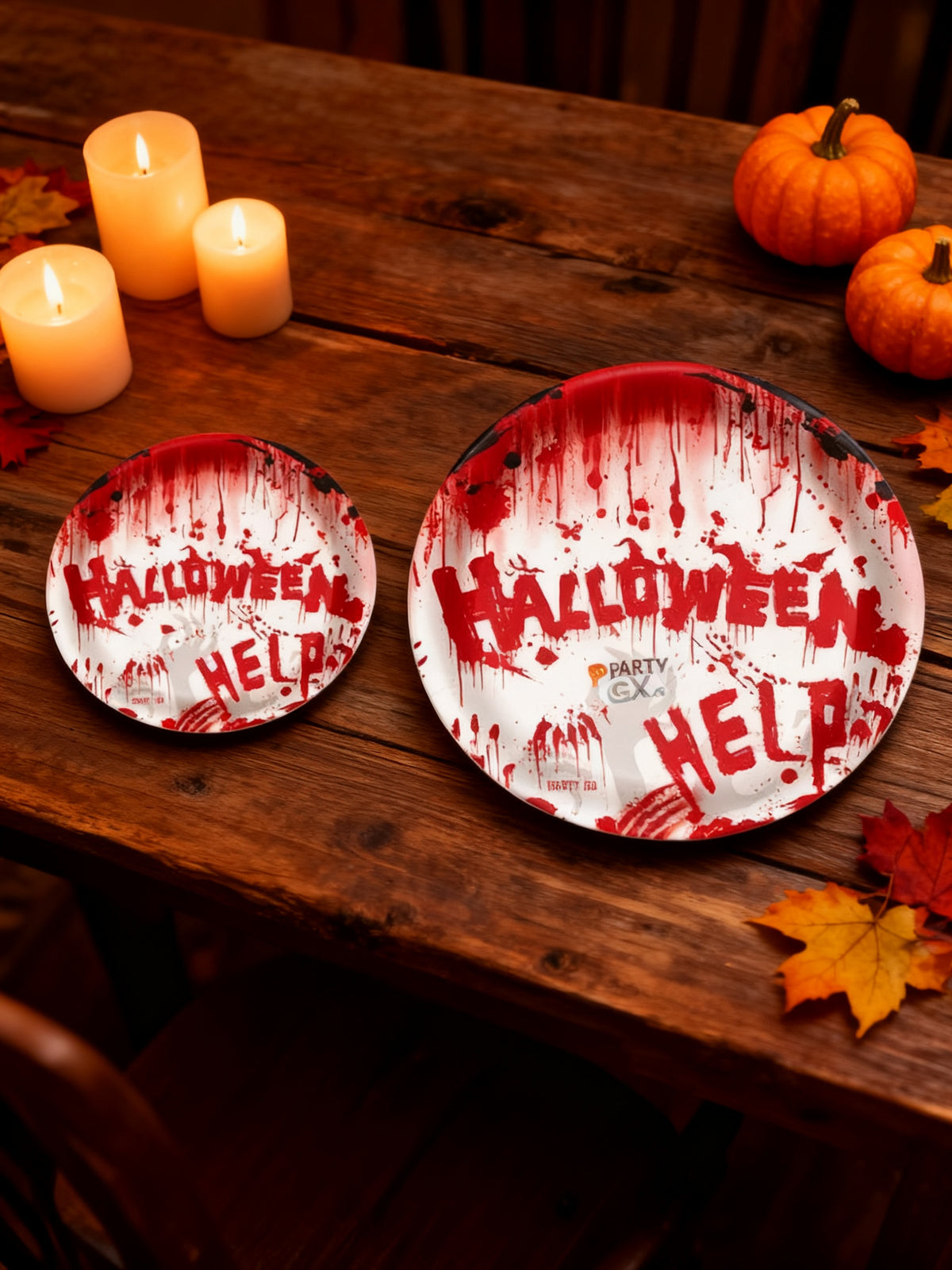 Platos de papel Halloween 18cm (8 uds)