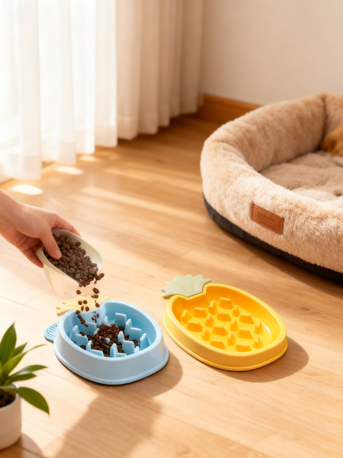 Comedero Despacio para Mascotas Forma Piña