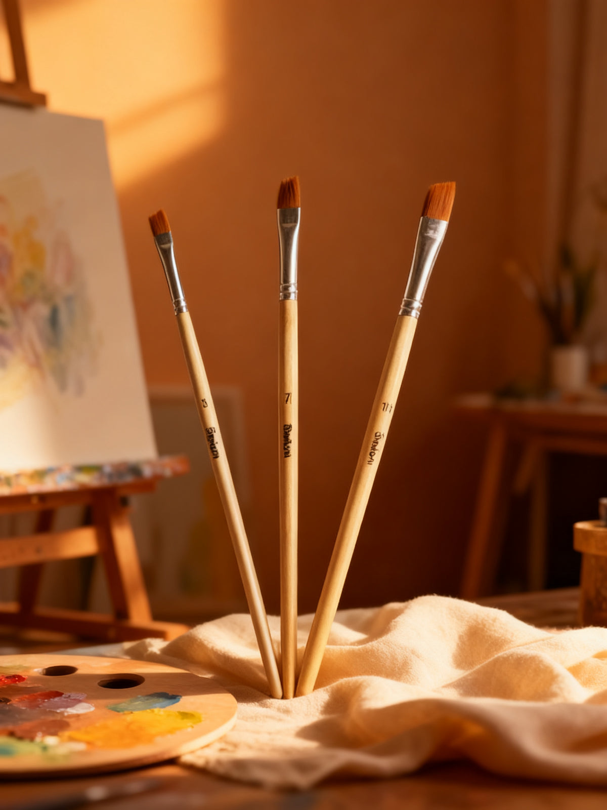 Set de 3 Pinceles para Bellas Artes