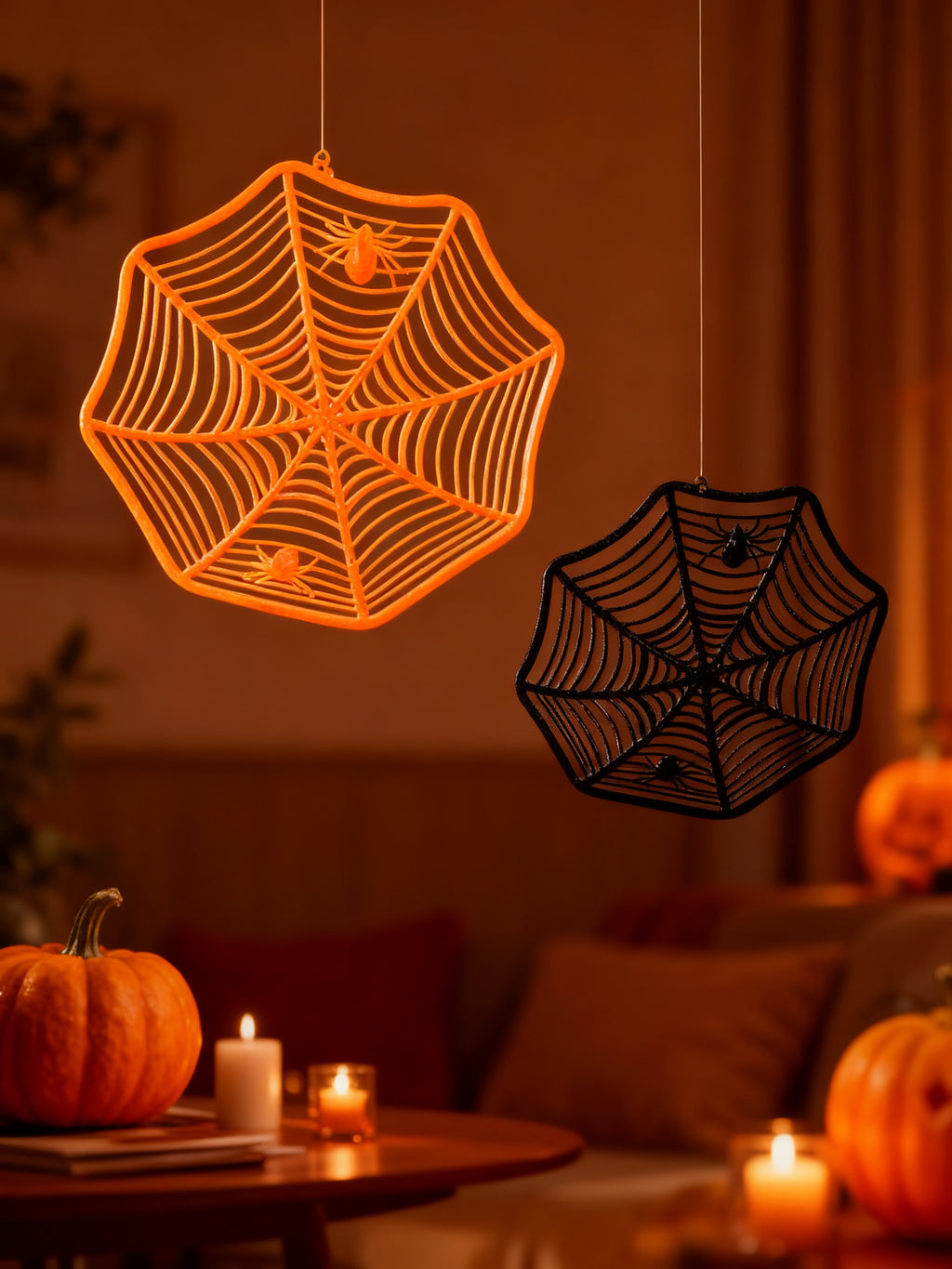 Plato de Frutas con Diseño de Telaraña Halloween 1 Pieza