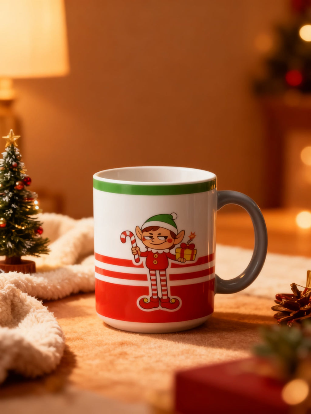 Taza Elfo Travieso en Caja Regalo