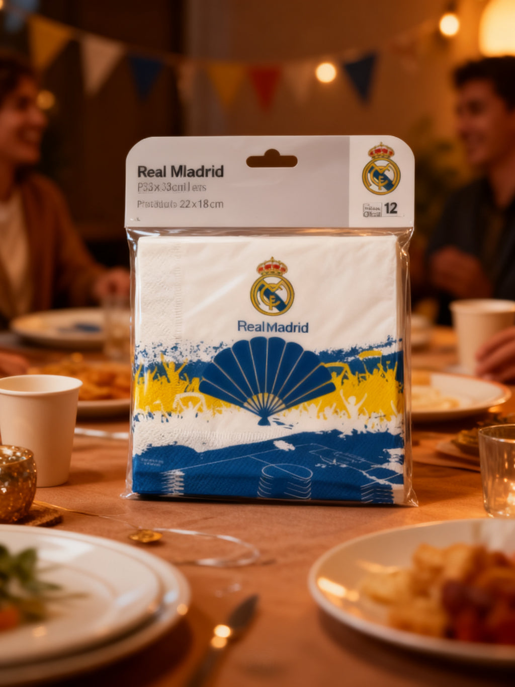 SERVILLETA AFICION REAL MADRID 12PCS