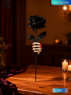 Flor Artificial Halloween con Mano de Esqueleto