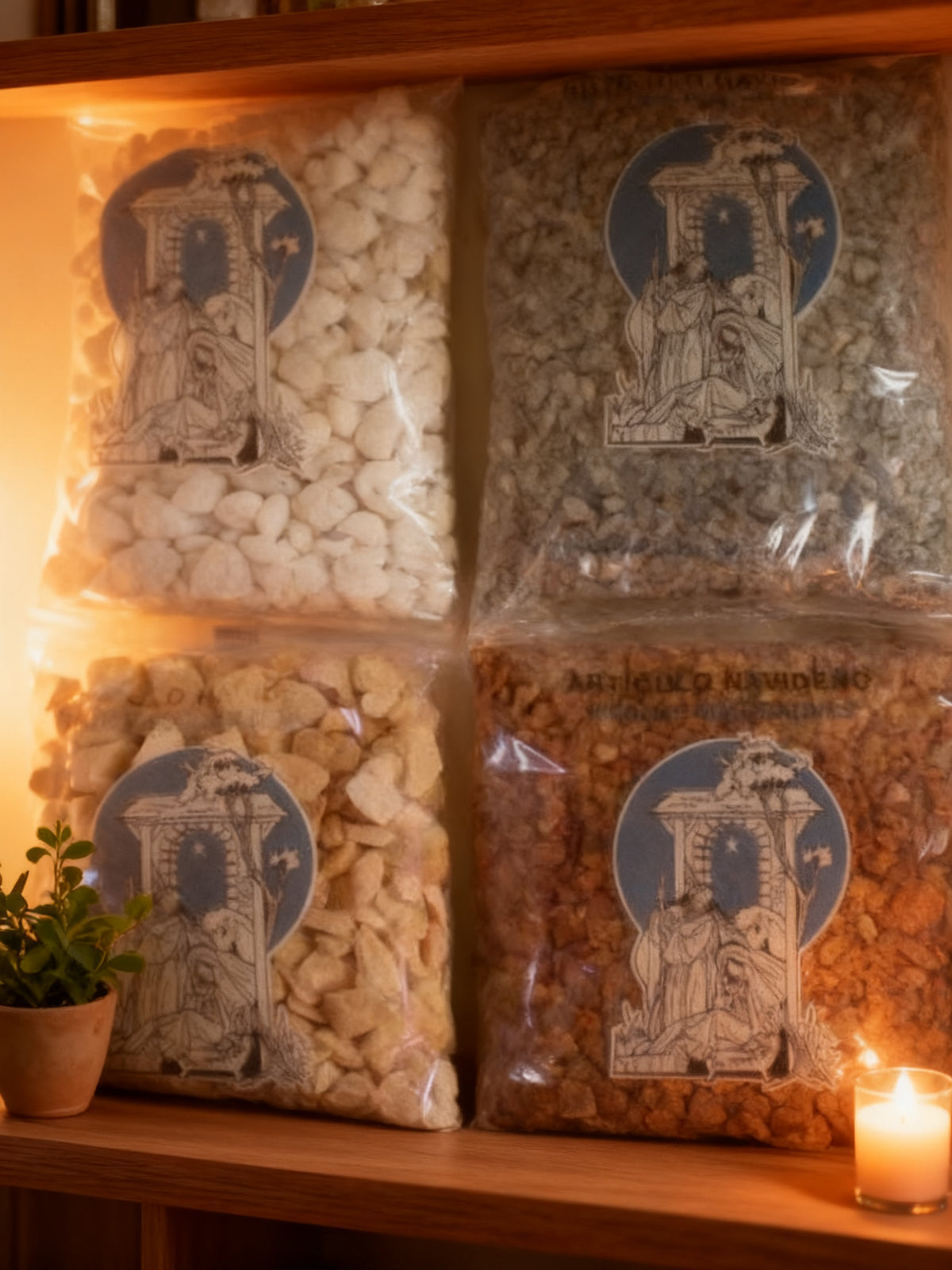 Bolsa de Piedras Decorativas Navideñas