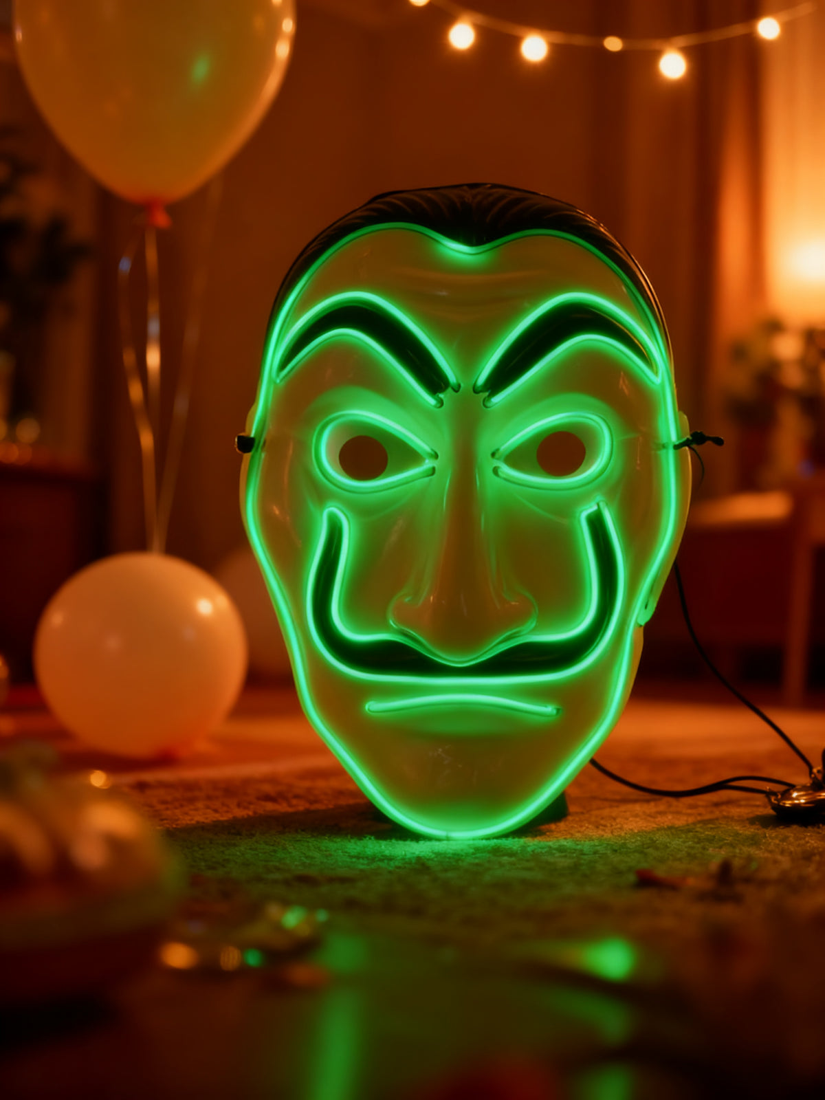 Máscara de Luz Fría Halloween con Batería