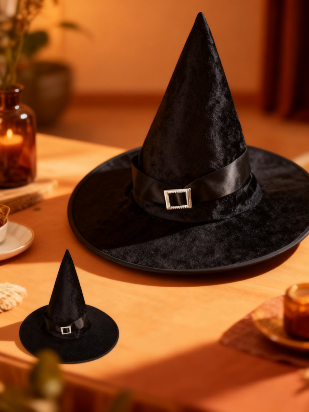 Sombrero de Mago Halloween con Diamantes Brillantes