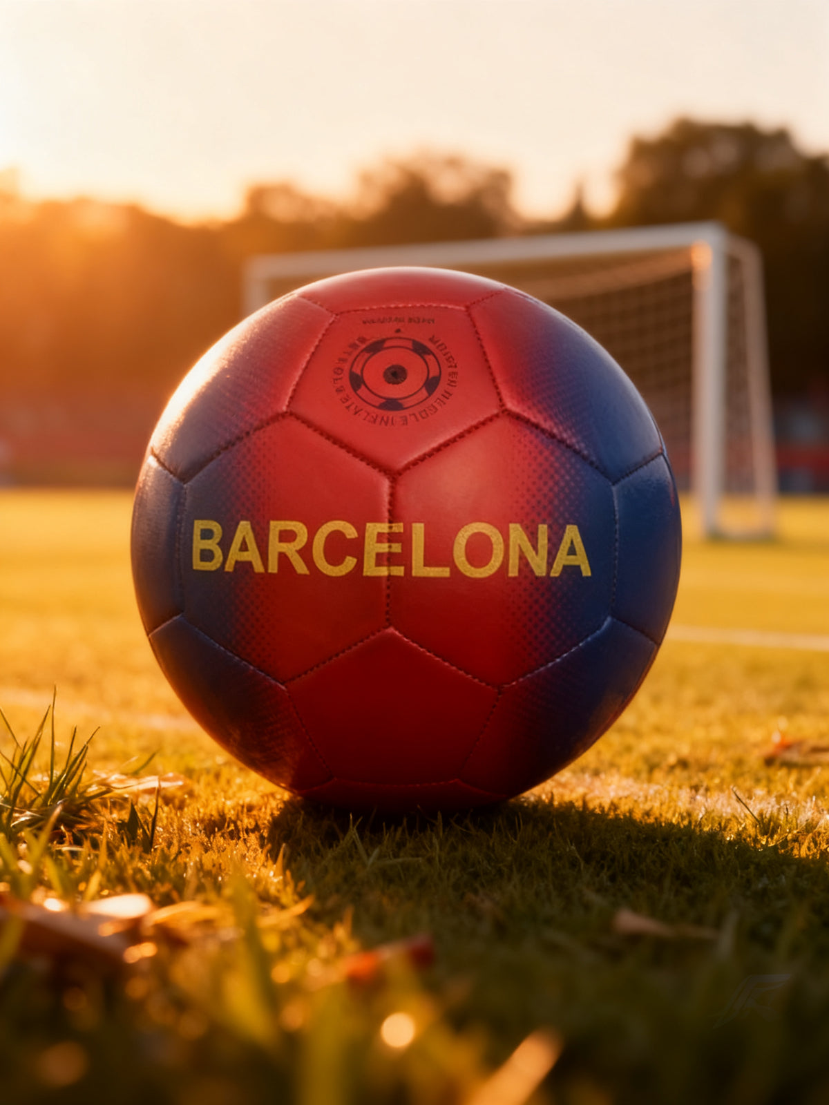 BALÓN MINI AZUL Y ROJO DE FÚTBOL