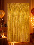 Cortina Decorativa Dorada 100x200cm 1pc