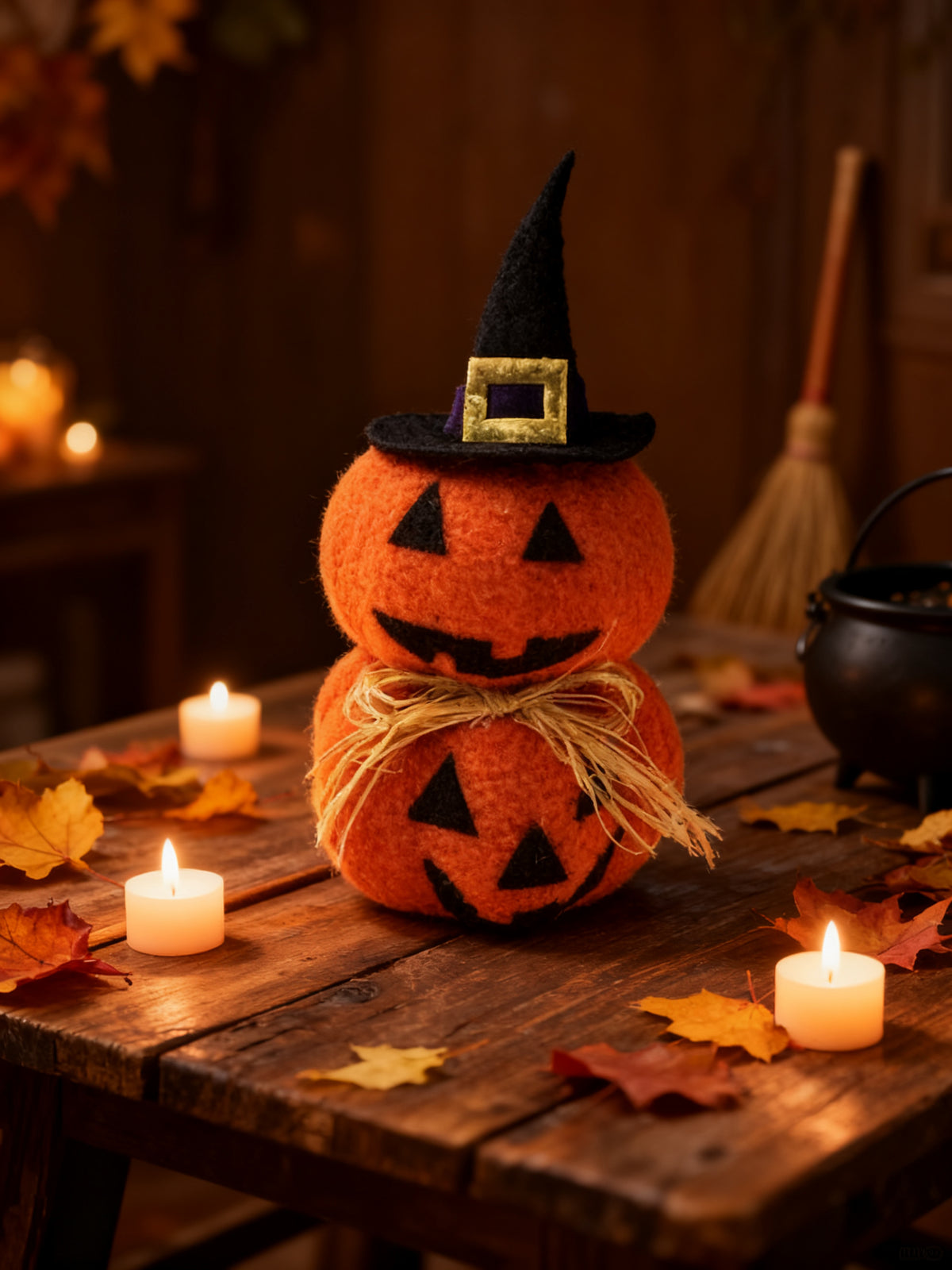 Figura de Calabaza Naranja Decorativa 1PC