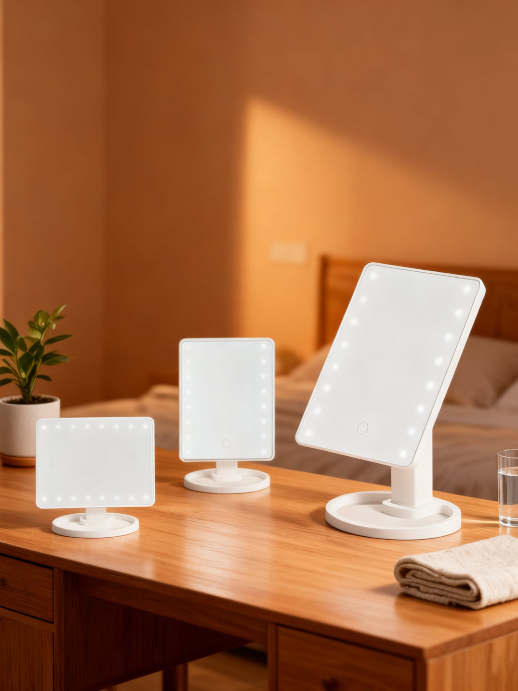 Espejo LED Rectangular Blanco para Baño